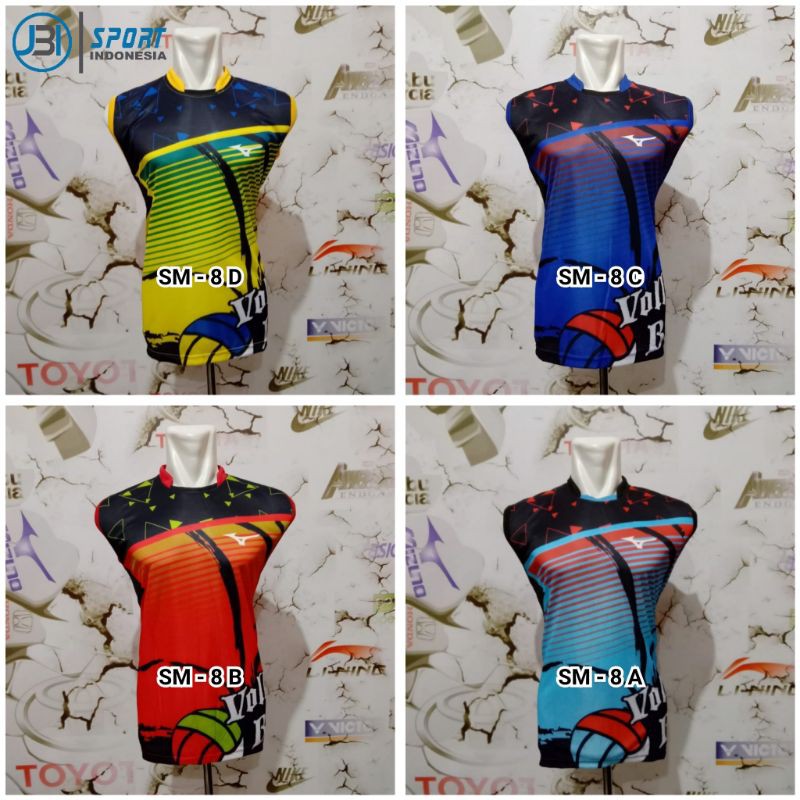 Kaos Singlet Olahraga Voli Miz Printing Murah - Jersey Volly Printing murah Putung keren bola SM 8