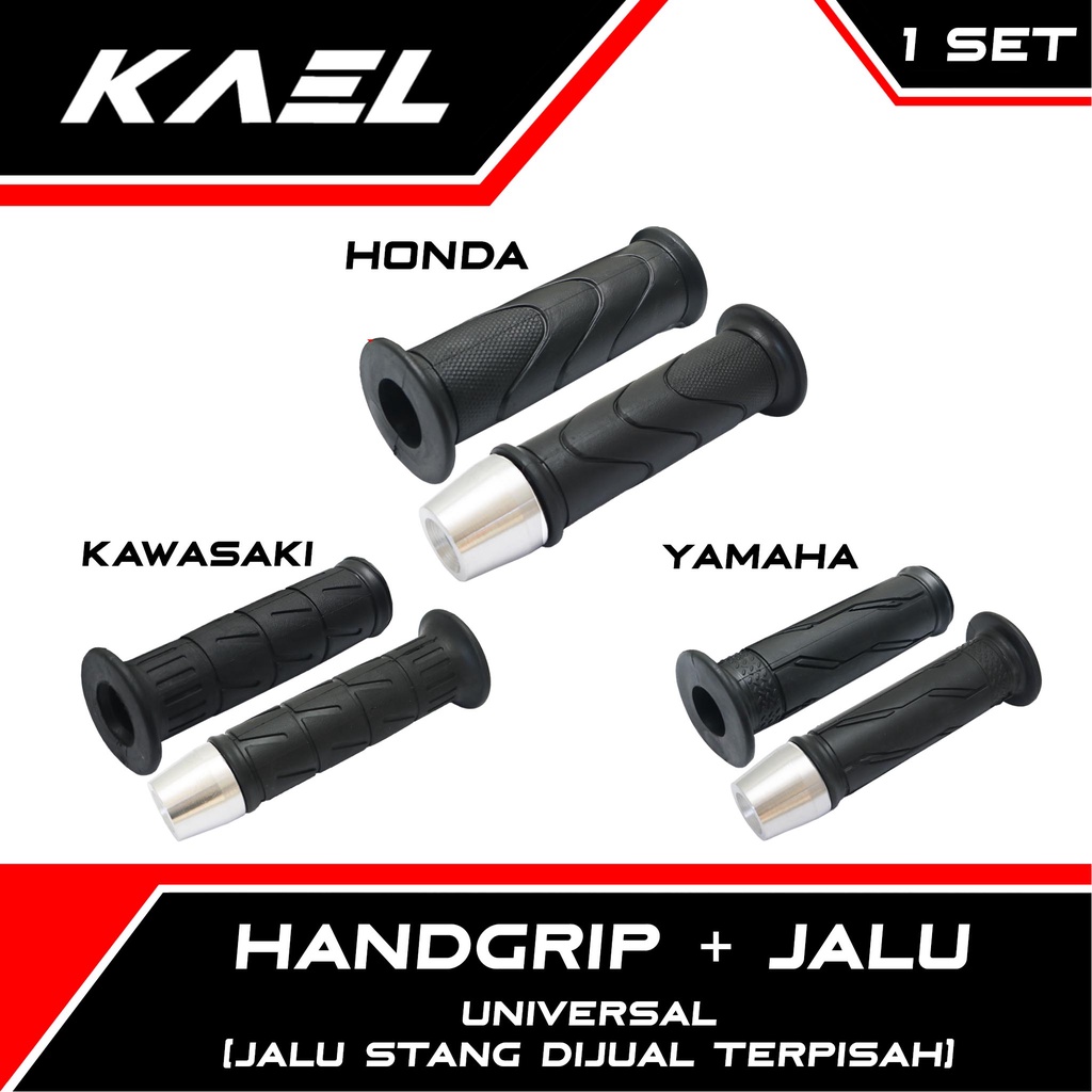 Handgrip Motor Universal Jalu Stang Model Honda Handle-Hand Grip-Fat-Pad Handpad-Handfat Bandul Setang Kaze/Beat Karbu-FI-eSP-Street/NMAX/Vario 110-125-150 LED New/Vixion New NVA/Mega Pro/Scoopy/Mio-Soul-Sporty-M3/Genio