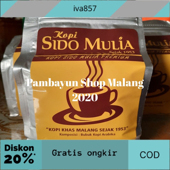 

PROMO KOPI SIDO MULIA PREMIUM SILVER (ARABICA/ORIGINAL) GRATIS ONGKIR