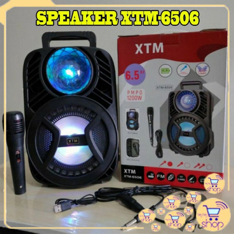 [COD] SPEAKER BLUETOOTH XTM-6506 UKURAN 6'5 INCH BONUS MIC - SPEAKER