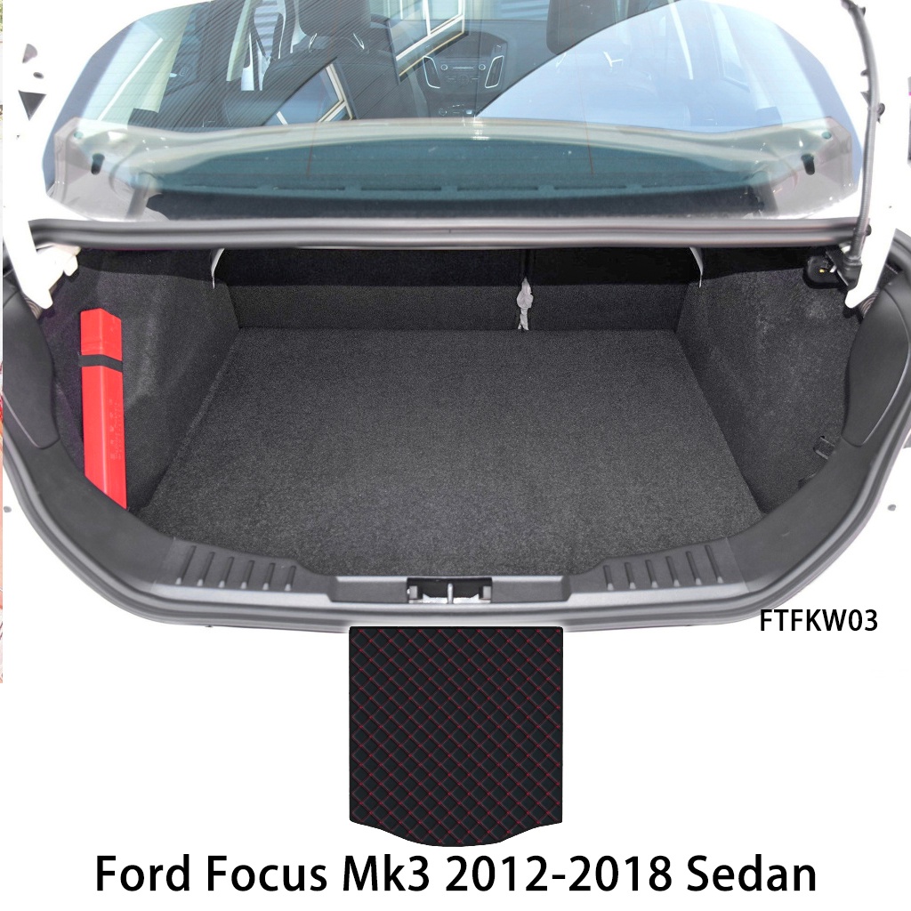 Matras Bagasi Mobil Bahan Kulit Untuk Ford Focus 2 3 4 Mk2 Mk3 Mk4 2004-2018 2019 2020 2021