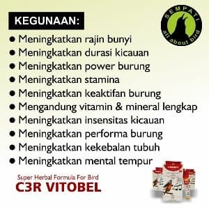 Dftoiutamtam Jual C3R Vitobel Vitamin Burung Meningkatkan Kegacoran Rajin Murah