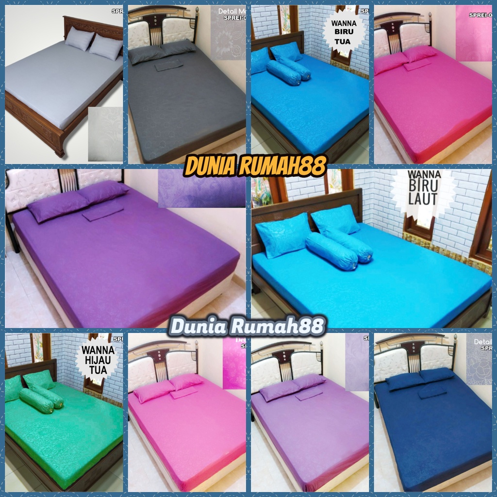 SEPRAI EMBOSS ( polos warna ) ALL VARIAN WARNA Ukuran 180x200CM duniarumah88