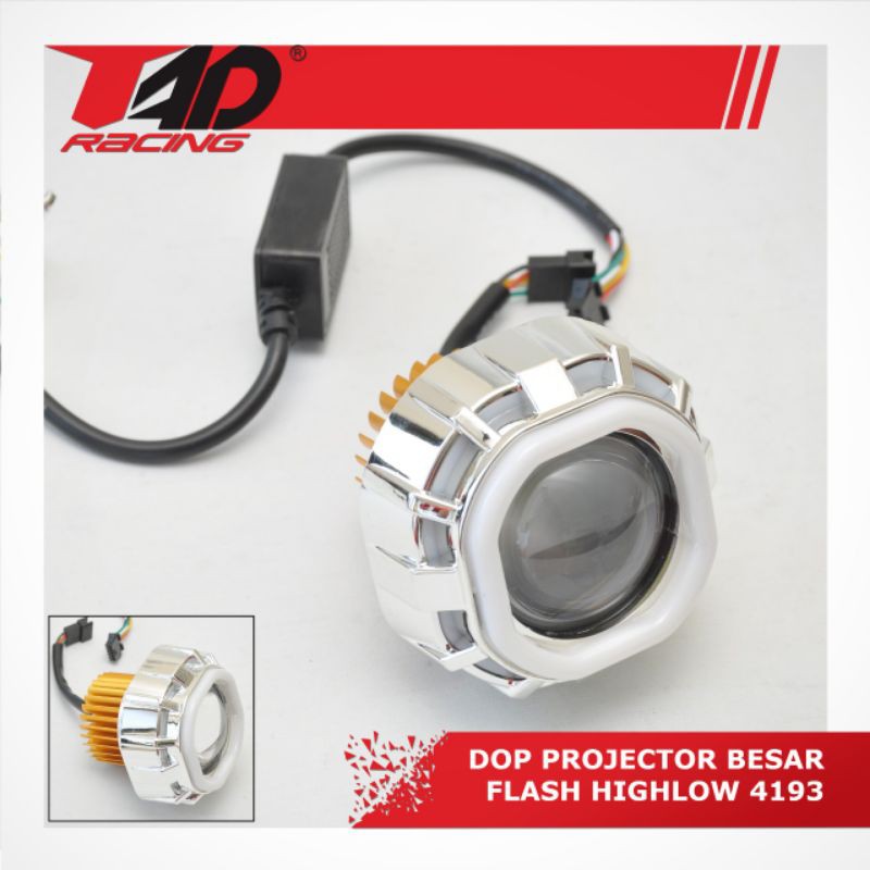 Lampu Proji LED Projektor T4D 3 Warna Motor Besar Diameter 8,5 Cm Universal Vario Nmax CB150R Beat