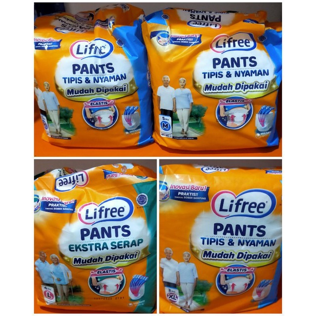 TERMURAH LIFREE POPOK DEWASA CELANA PAMPERS SACHET M / L / XL