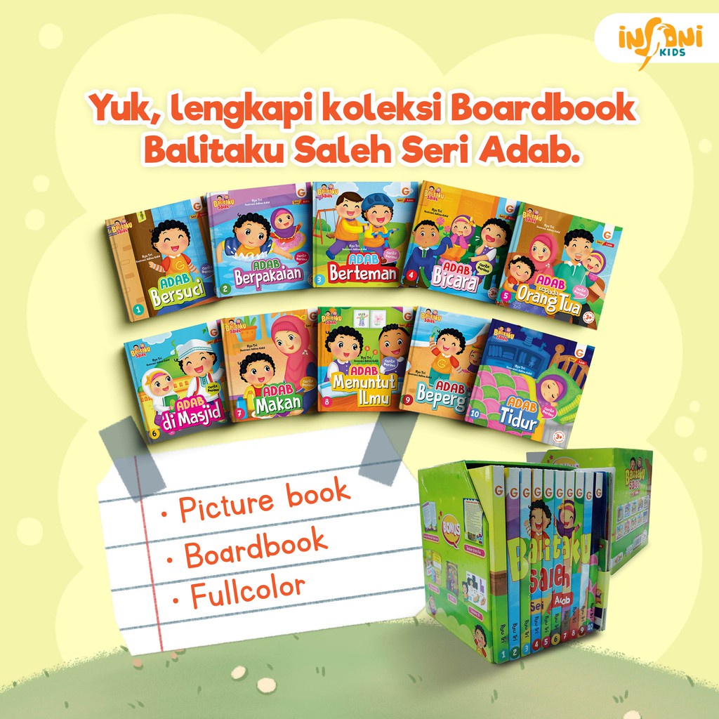 1 Set Board Book Adab Balitaku Saleh