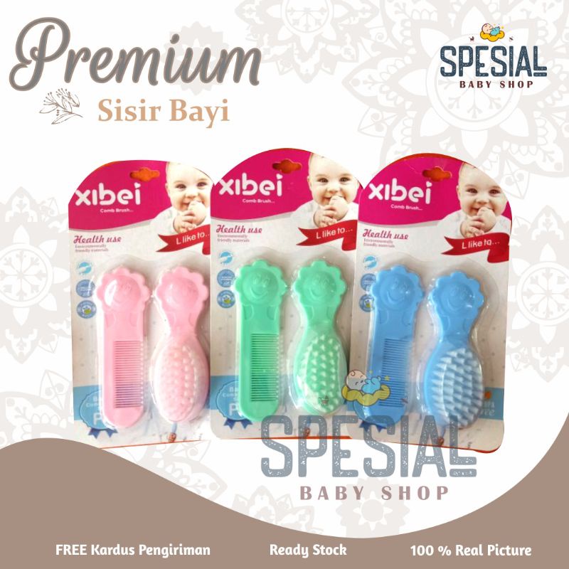 Sisir Bayi 2in1/ sisir bulu/ sisir lembut/ sisir anak