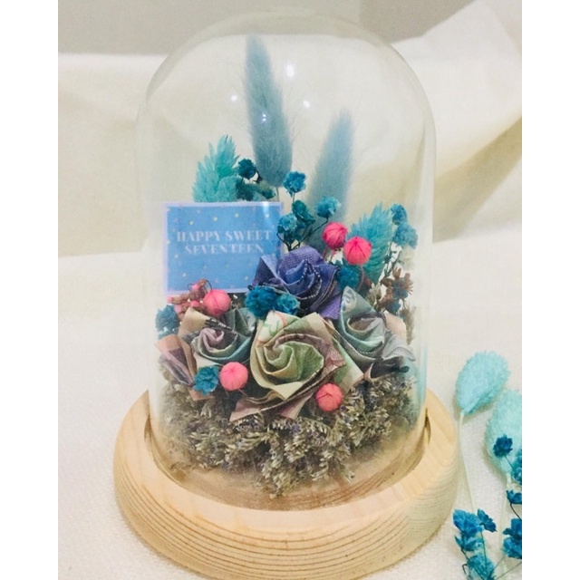[Msdandelion] dried flower glass dome | flower dome | kado ulang tahun | kado wisuda | hadiah valent