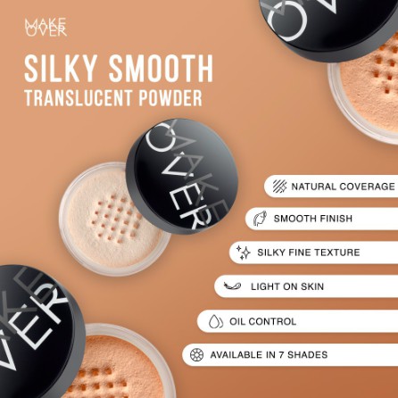 Make Over Silky Smooth Translucent Powder | Bedak tabur