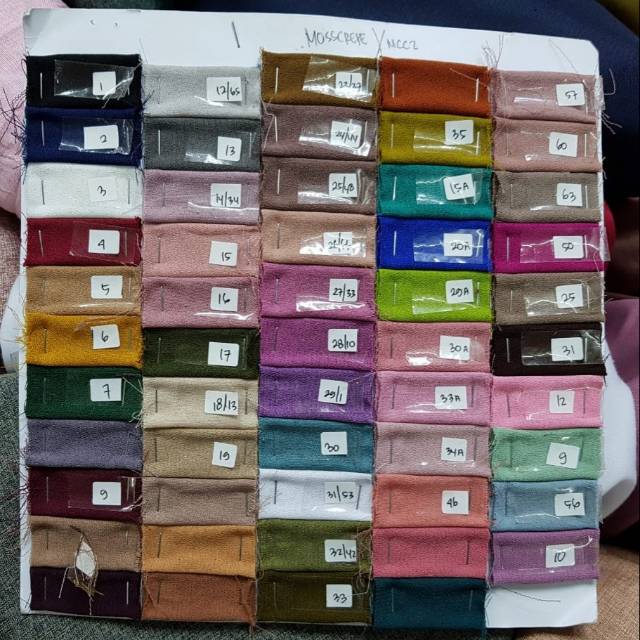Bahan Polos Moscrepe (harga per SETENGAH meter (50cm))