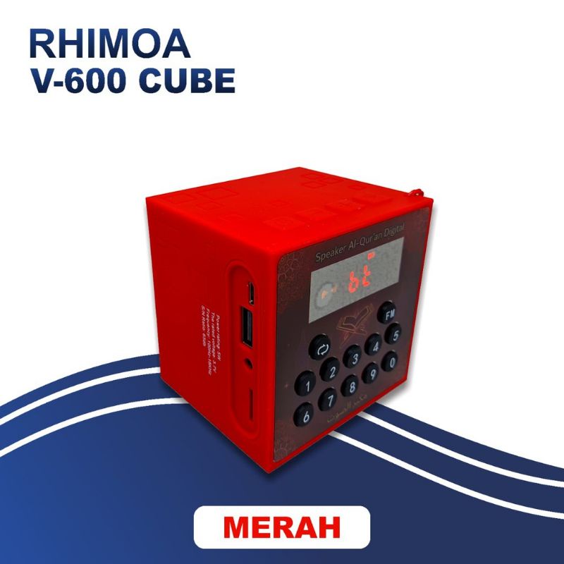 PROMO SPEAKER RHIMOA ALQURAN V-600 MINI MUSIC BOX V600 CUBE NEW 2021 MUROTTAL AL-QUR'AN BLUETOOTH