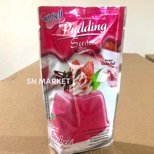 Jual Nutrijell Pudding Susu Strawberry Stroberi 145gr Shopee Indonesia 5779