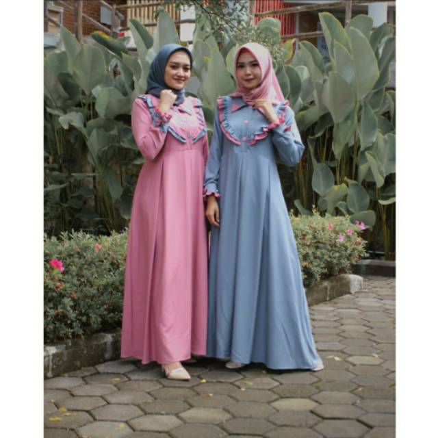 KIMMY DRESS FASHION MUSLEM TERBARU GAMIS MOSCREPE