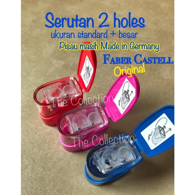 

Big Sale ATK0559FC Serutan 2 holes 2in1 Faber Castell 2 lubang rautan sharpener Big Sale