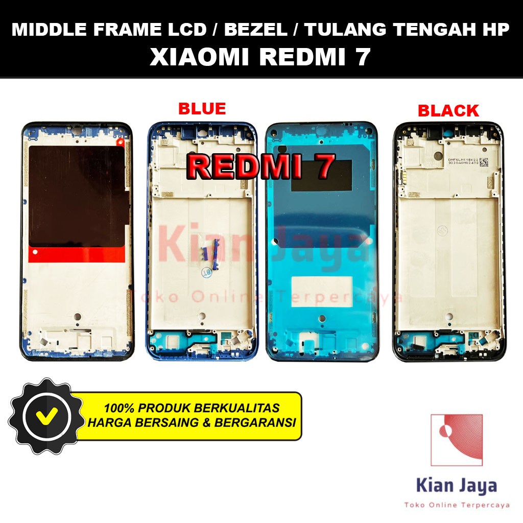 Middle Frame LCD Handphone Xiaomi Redmi 7 Tulang Casing Tatakan Bezel Bazel Hp