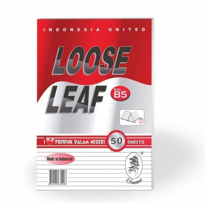 

BAMBOO - Loose Leaf/Isi Binder file B5 bergaris isi 50lbr