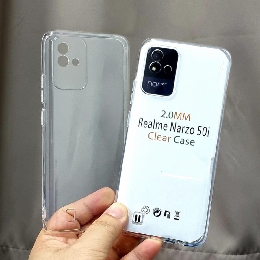 REALME NARZO 50 5G NARZO 50i PRIME NARZO 50A NARZO 50i CASE HD BENING 2.00mm SILIKON CLEAR SOFTCASE TRANSPARAN CASING PROTECT CAMERA COVER PELINDUNG KAMERA