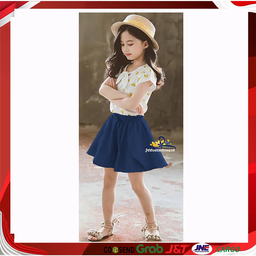 Celana Pendek Anak Perempuan Umur 8 Tahun - 14 Tahun Catyln / Rocela Rok Celana Pendek Sifon Casual Pants Korea Style -JCCollections