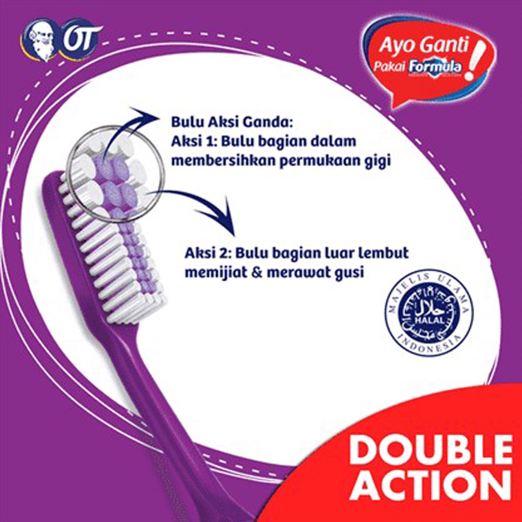 SIKAT GIGI FORMULA DOUBLE ACTION SOFT TOOTHBRUSH