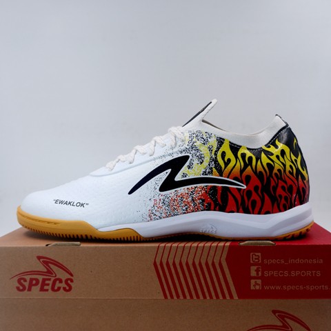 Sepatu Futsal Specs Acc Lightspeed II IN Klok SE White Gold 400917 Original BNIB