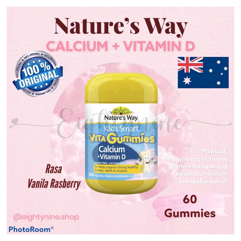 Natures Way Vitamin anak Calcium + Vitamin D