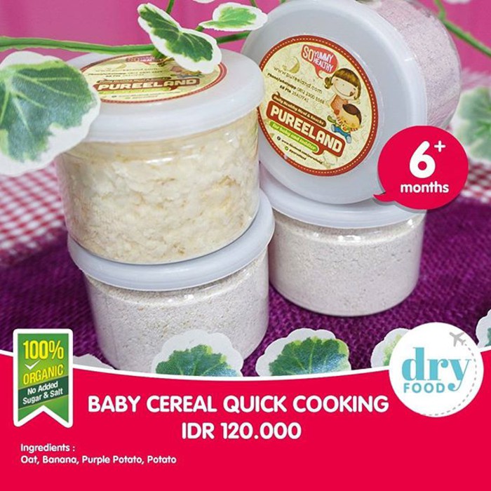 terlaris PUREELAND BABY CEREAL QUICK COOKING 6 months murah