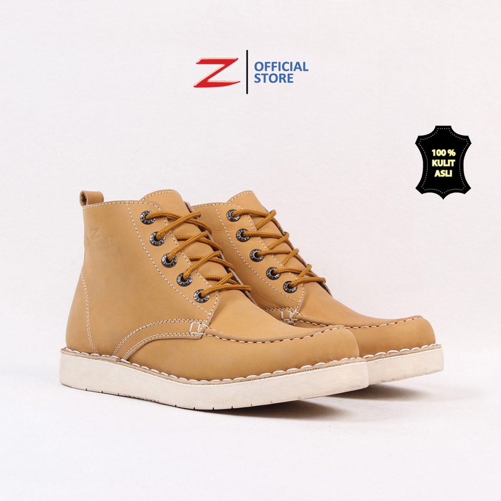 Zeintin - Sepatu Boots Pria Bahan Kulit Asli Berkualitas Sepatu Boots Touring Pria Tampil Elegan Original Zeintin LA