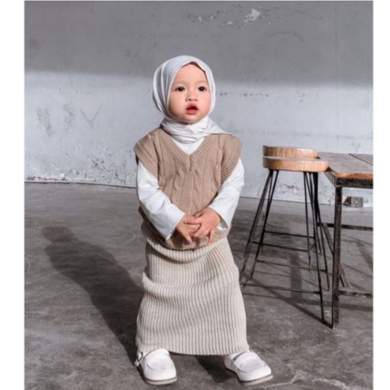 ROK ANAK 3-4 TAHUN | ROK RAJUT ANAK PEREMPUAN | MILLY KNIT BABY