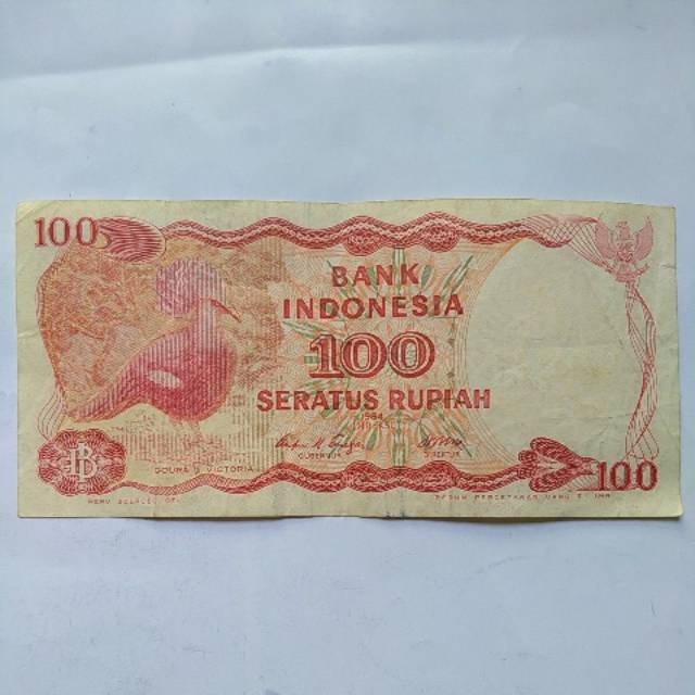 Uang kertas 100rupiah tahun 1984