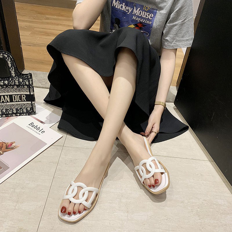 Sandal Slop Wanita Fashion Casual Slip On Trendy Tmall88