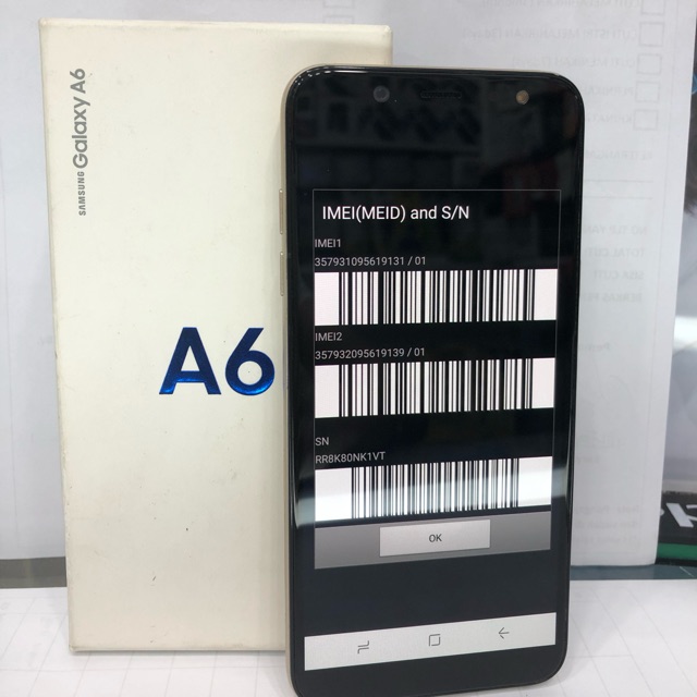 Samsung A6 ram 3/32 second bekas garansi SEIN fullset ori