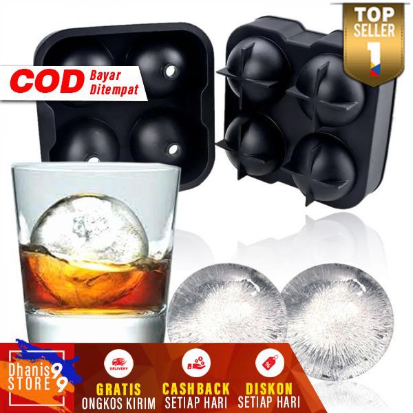 Cetakan Es Batu Bulat Peralatan Rumah Ice Ball Maker Silicone Murah Alat Cetak Esbatu Bulat Silikon