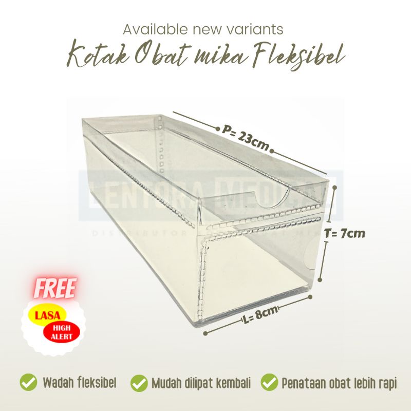 kotak obat mika apotek 23x8x7cm