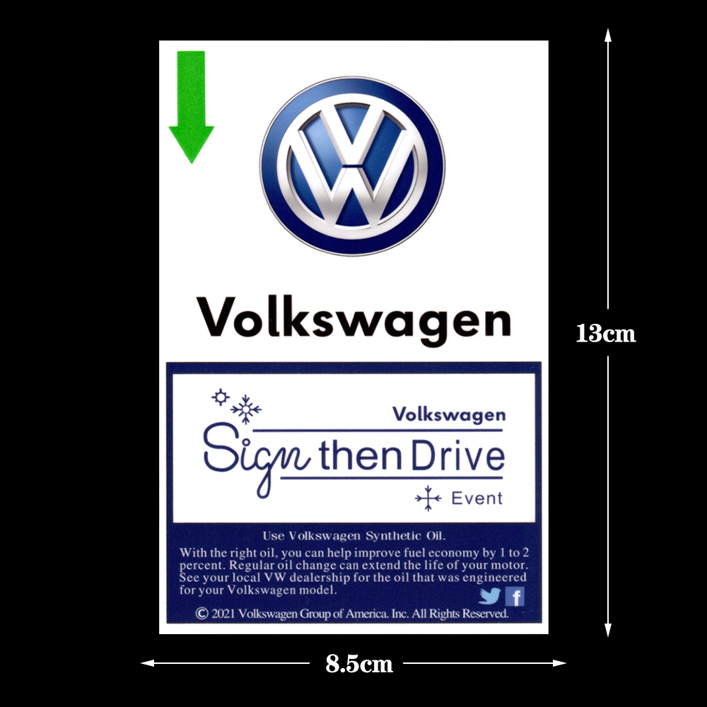 Volkswagen Sticker Decal Dekorasi Kaca Depan Dan Pintu Mobil Volkswagen Passat Tiguan Polo