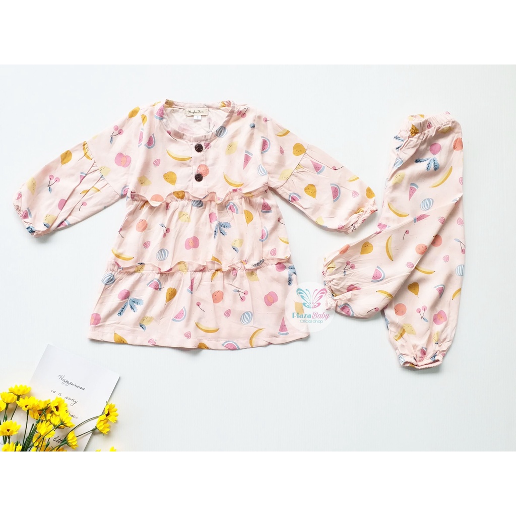 Plazababyku RZ FREYA MOTIF setelan bayi polos yang lucu baju anak perempuan 1-4 tahun