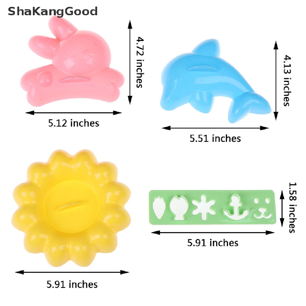 Skid 4pcs / set Cetakan Nasi Curry / Bento / Sushi / Onigiri DIY Bentuk Kelinci / Lumba-Lumba Untuk Anak