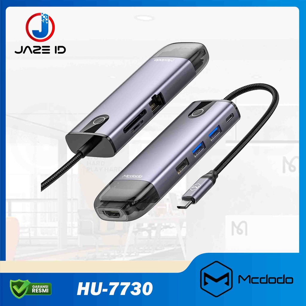 MCDODO HU-7730 Hub Splitter Type C 3.0 Hdmi PD TF SD Card 100W