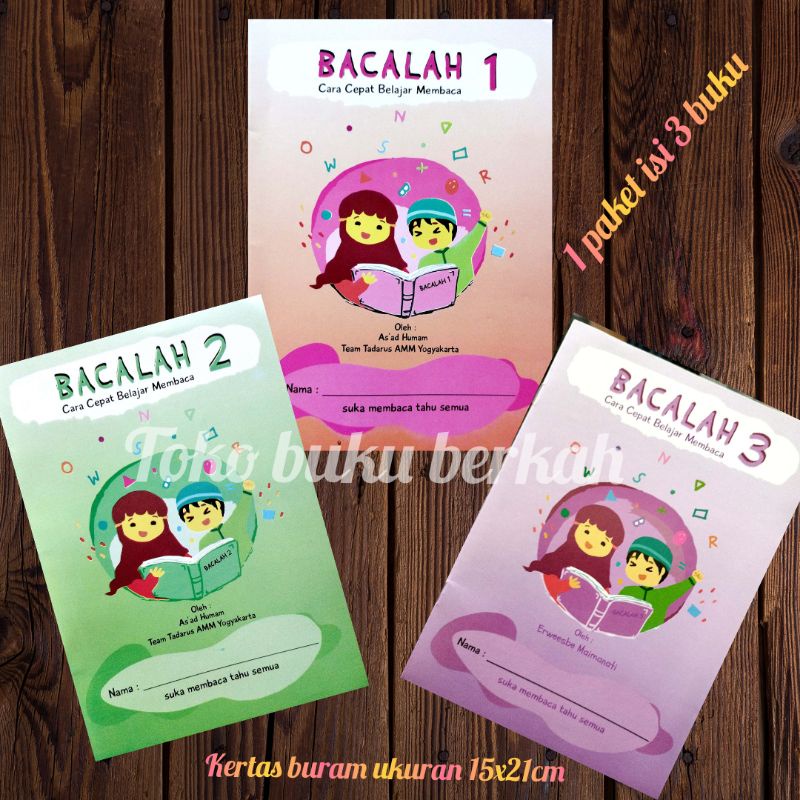 BUKU  PAKET ISI 3 BUKU BACALAH 1,2, DAN3