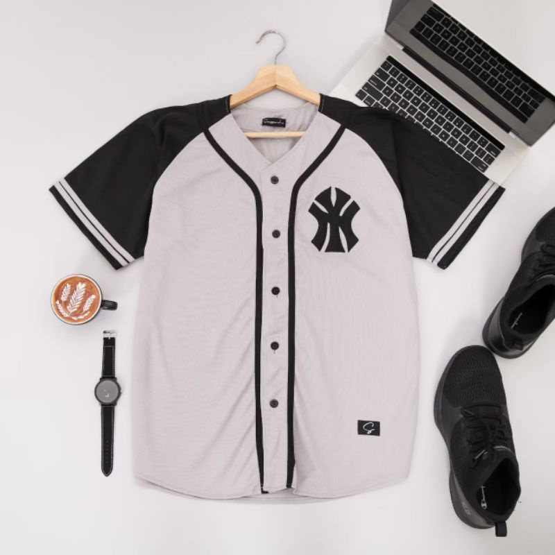 Baju Baseball Jersey Baseball NY Pria Wanita RS