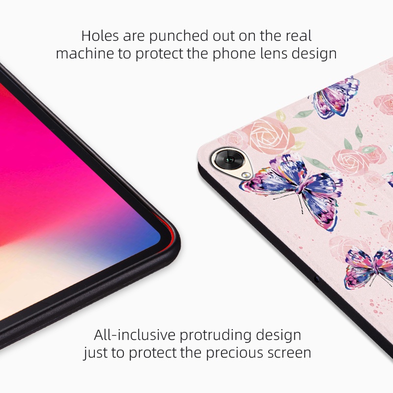 Flip Case Untuk Huawei MatePad 10.8 (2020) SCMR-W09 SCMR-AL00 Tablet Stand Cover MediaPad M6 10.8 (2019) SCM-AL09 Fashion Fancy Color Butterfly Series Casing Kulit