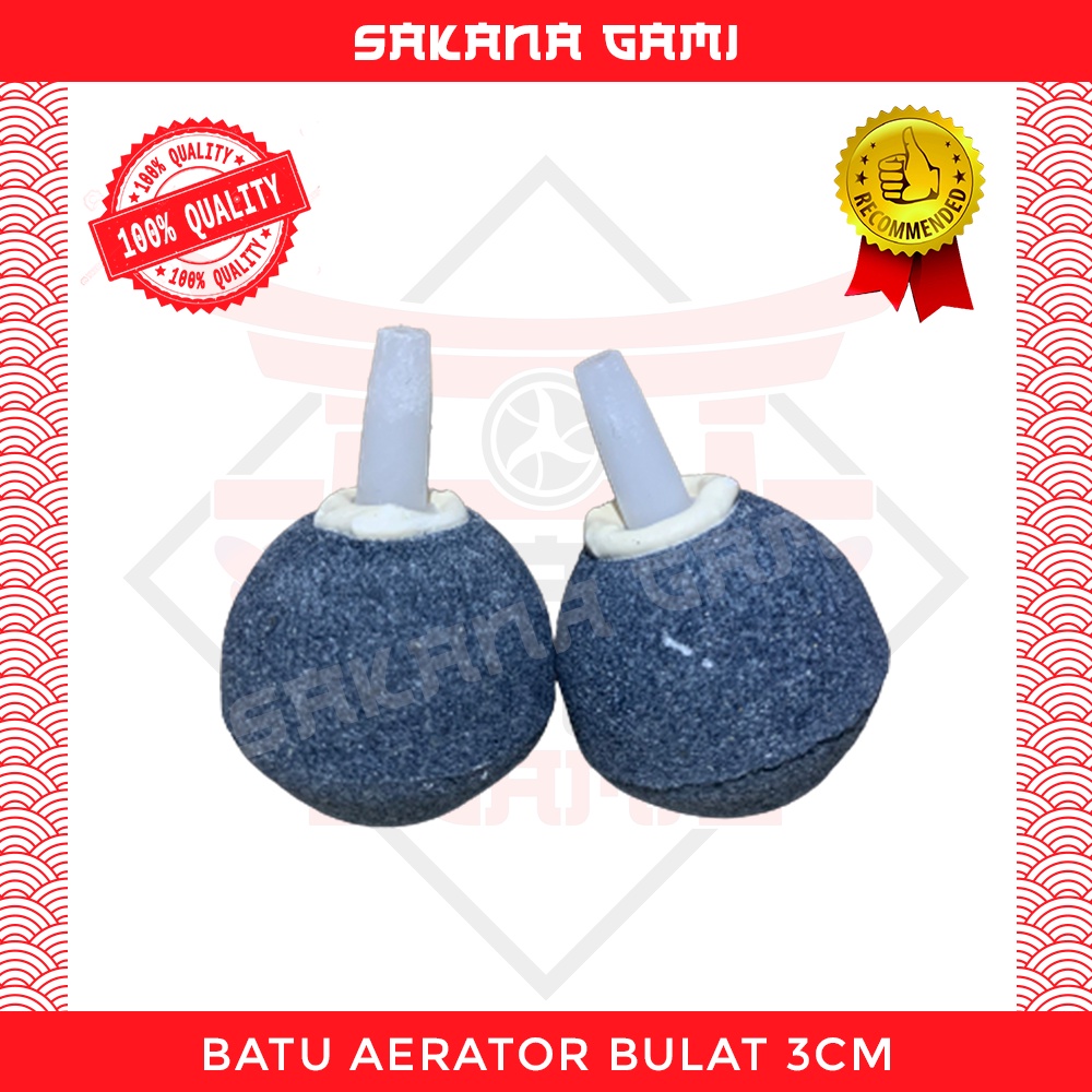 Batu Aerator Bulat 3 CM / Batu Aerator Bulat Besar Aerasi / Batu Gelembung