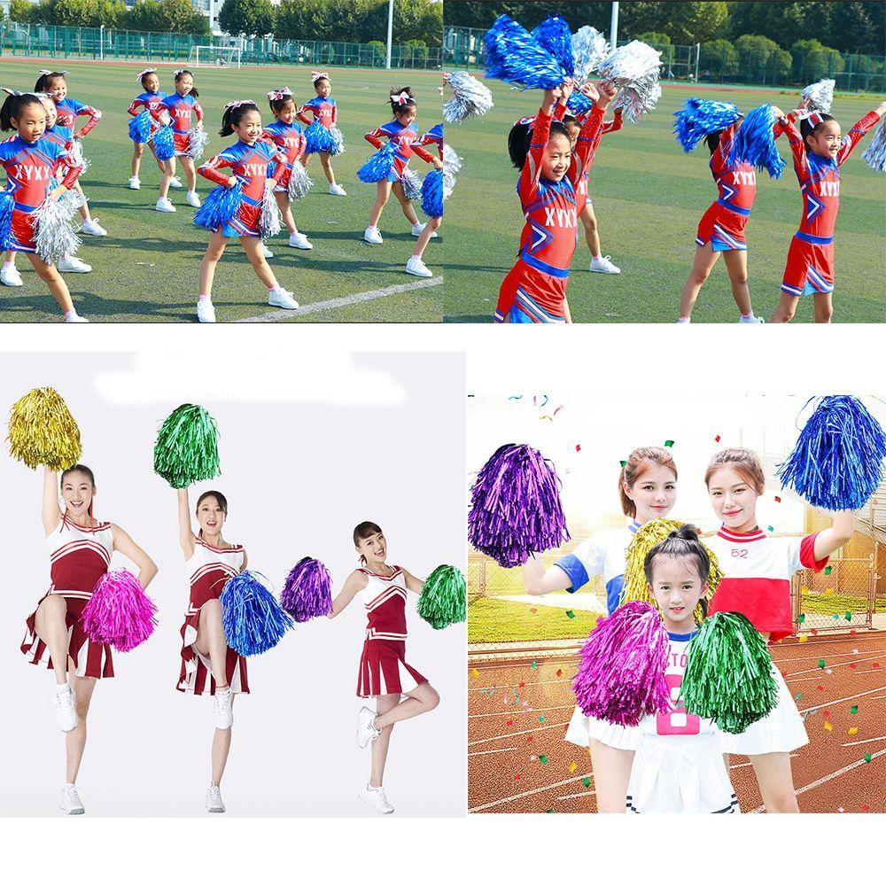 Populer 1pc/1pasang Pompom Cheerleader 2model Penghias Pesta Tari Bunga Kompetisi Mewah