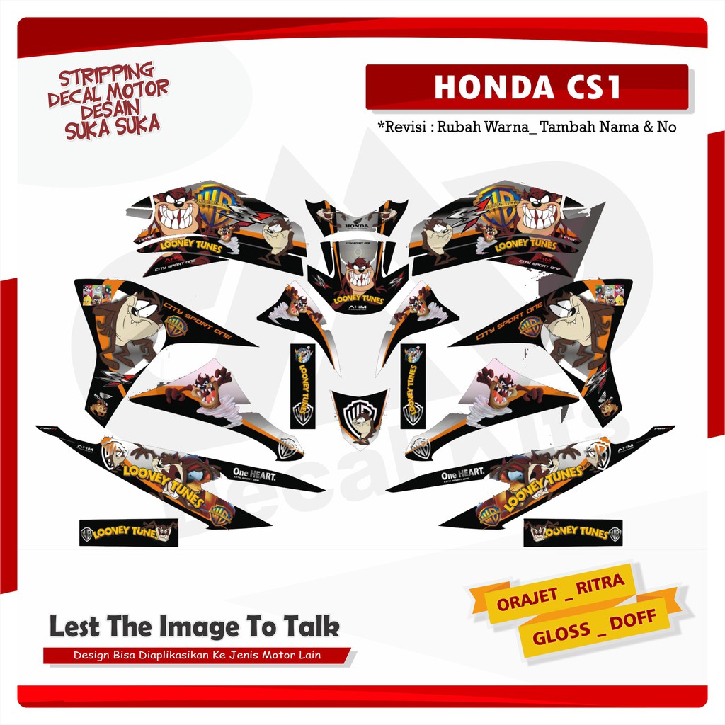 Sticker decal Honda CS1 stiker striping CS1 Decal Stiker Cs1 LOONEY TUNES (COD)