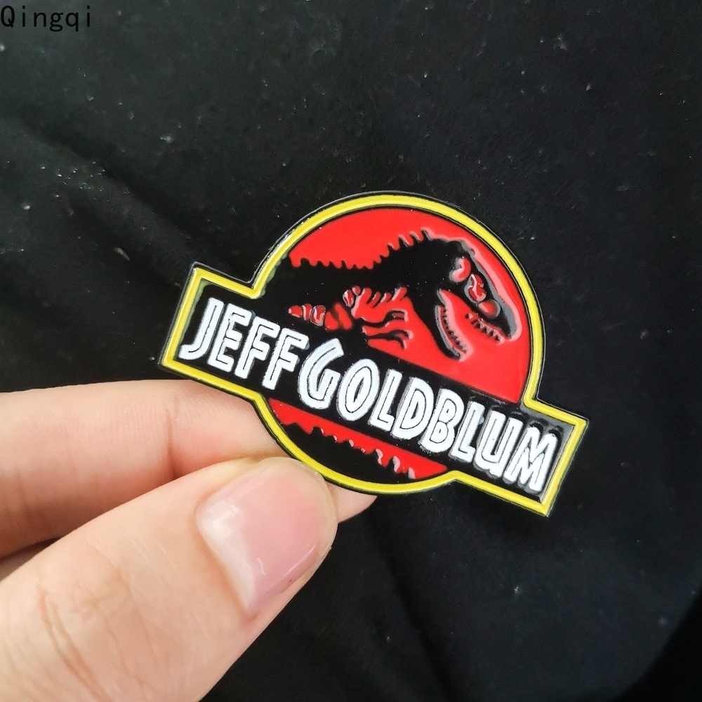 Bros Pin Enamel Desain Dinosaurus Jurassic World Gaya Punk Untuk Hadiah