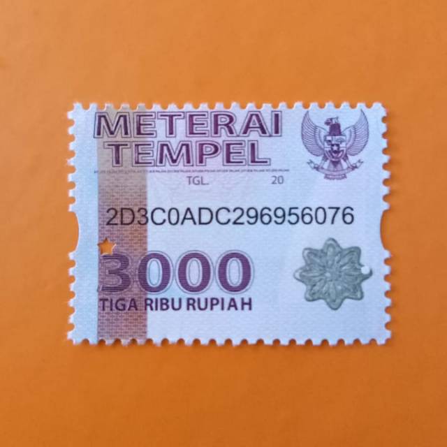 1 BUAH METERAI TEMPEL MATERAI MATRAI 3000 ORIGINAL ASLI BARU PERURI