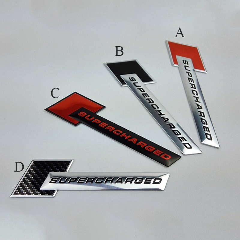 Stiker Emblem Badge SUPERCHARGED untuk Mobil Audi/Land Rover