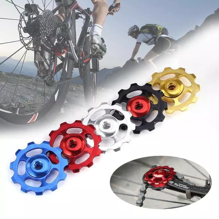 Pulley RD Bearing Keramik 11T Alloy CNC - Sepeda mtb roadbike - Terlaris