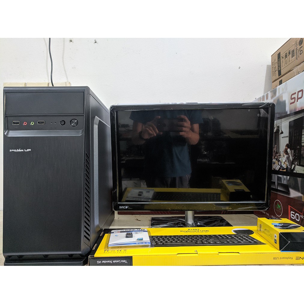 PC i7 LENGKAP RAM 8GB SSD 120GB HDD 500GB LED 19&quot; KEY MOUSE