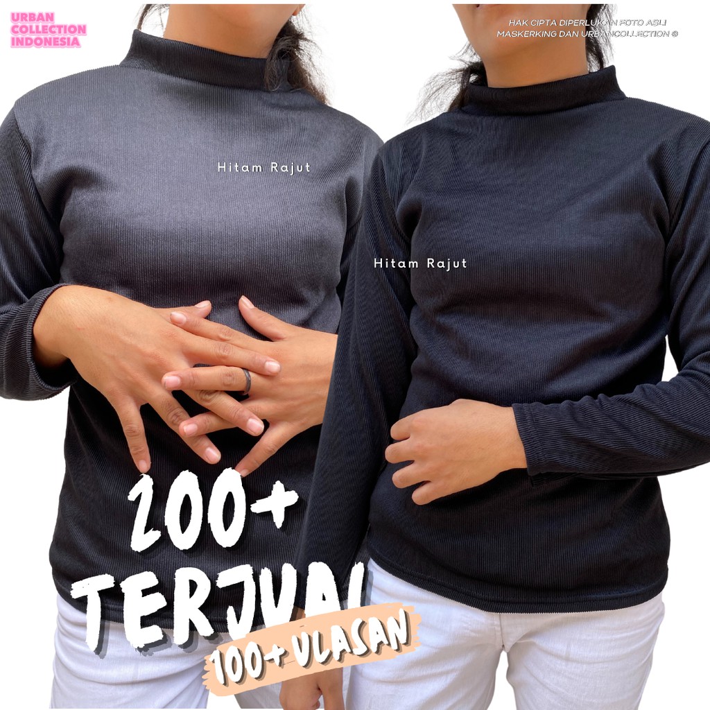 MANSET TURTLE NECK RAJUT POLOS WANITA / MANSET MUSLIMAH-NON MUSLIMAH / MANSET POLOS