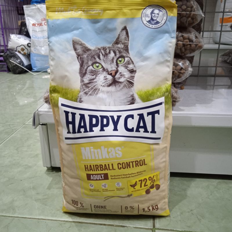 HAPPY Cat Hairball Control 1,5kg~makanan kucing Happy cat